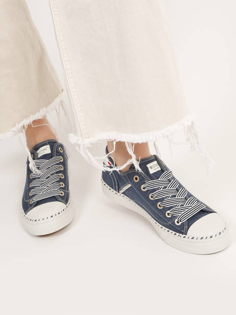Sneakers Mustang Blauw women 1376303 ander zicht 2